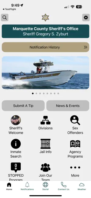 Marquette County Sheriff screenshot 1