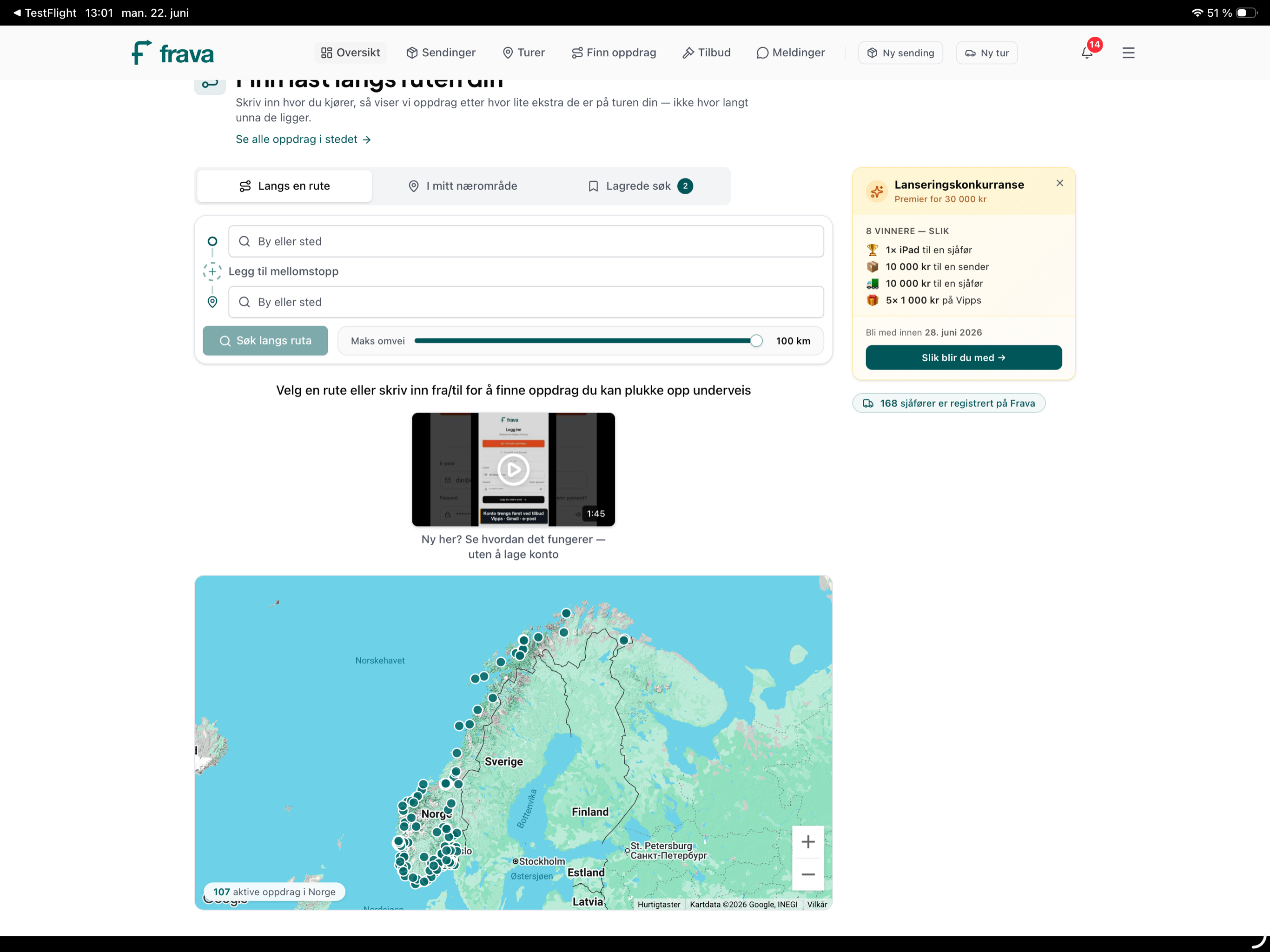 Frava – frakt langs ruten screenshot 9