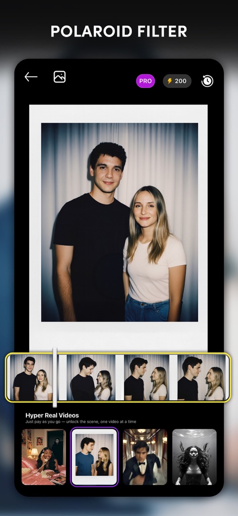 Toonapp: AI Photo & Video Art - Nostalgic Polaroid Filters