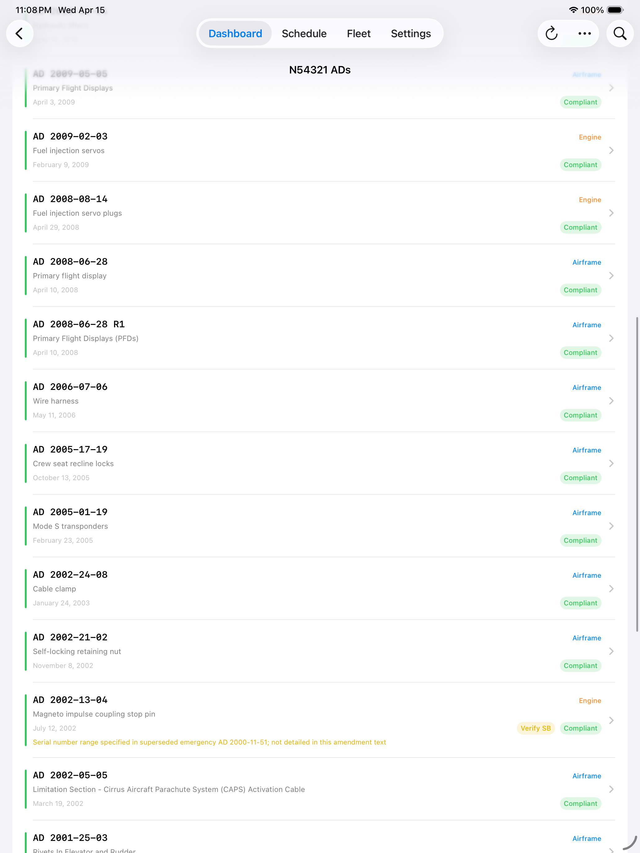 TieDown: Aircraft Scheduling screenshot 12