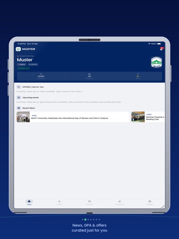 MUSTER | MUST University iPad screenshot