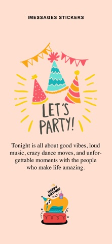 Party Time Sticker iPhone screenshot