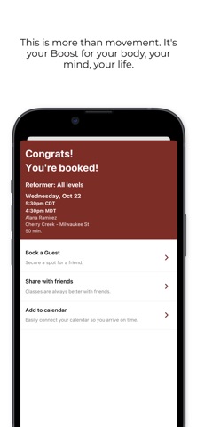 BOOST Reformer iPhone screenshot