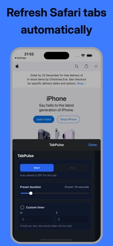 TabPulse: Auto Tab Refresher Screenshot 1 of 3