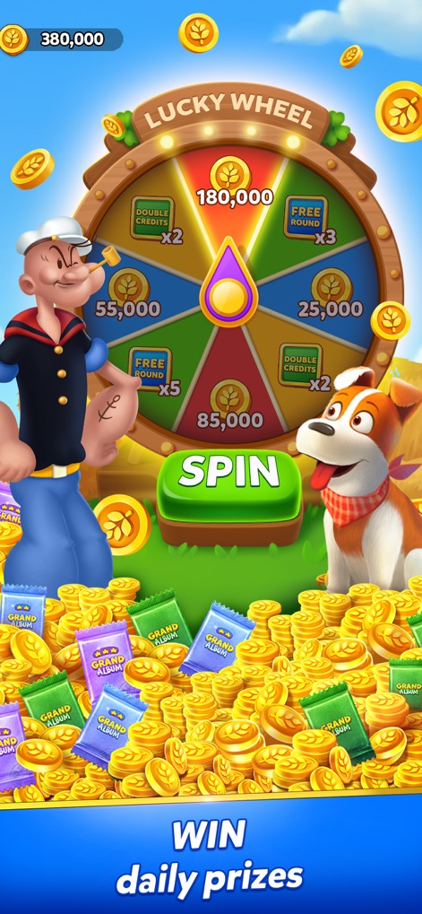 Solitaire Grand Harvest - The app rewards players daily with an interactive Lucky Wheel offering various prizes, supplemented by abundant gold coins and collectible card packs.