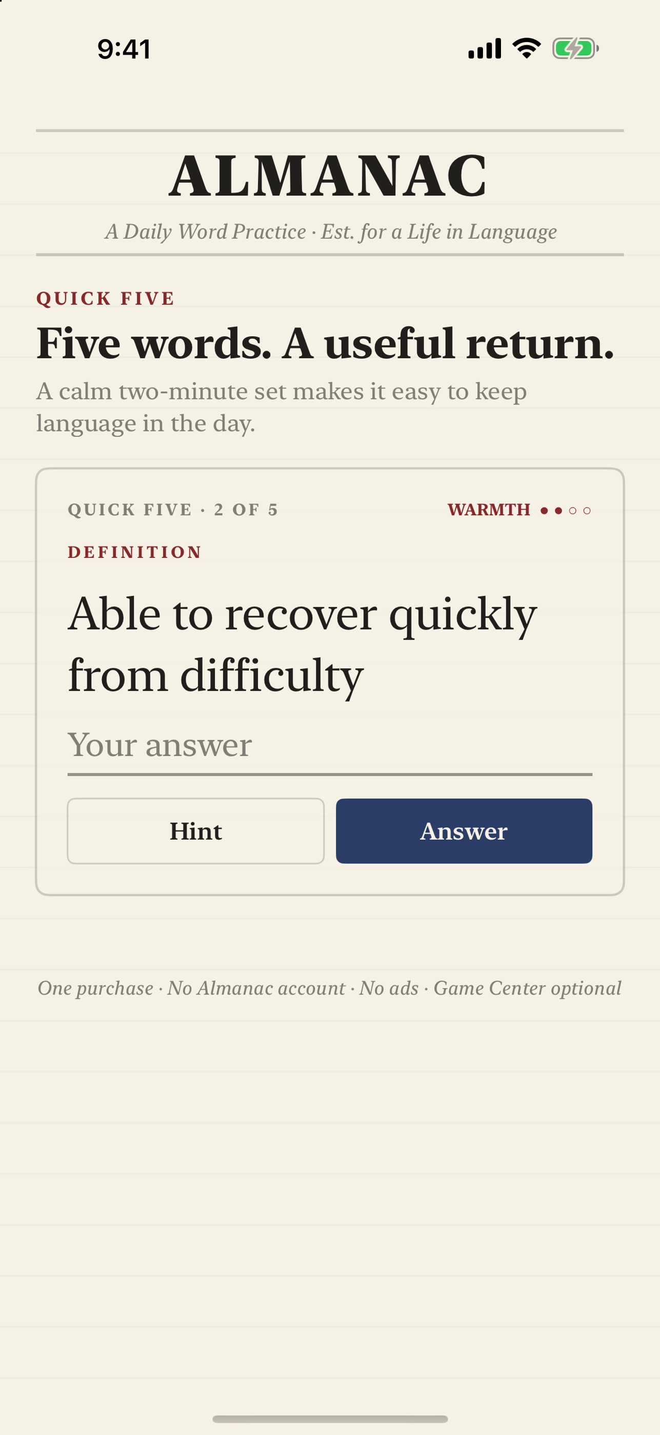 Screenshot 2 of Almanac: A Word Retrieval Game