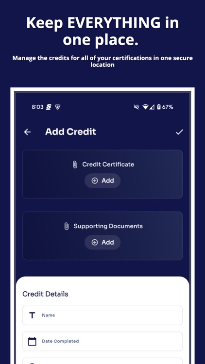 Course Counter: CE Tracker