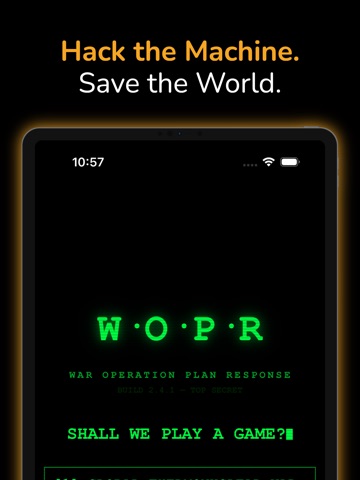 WOPR: 1983 CRT Terminal War iPad screenshot