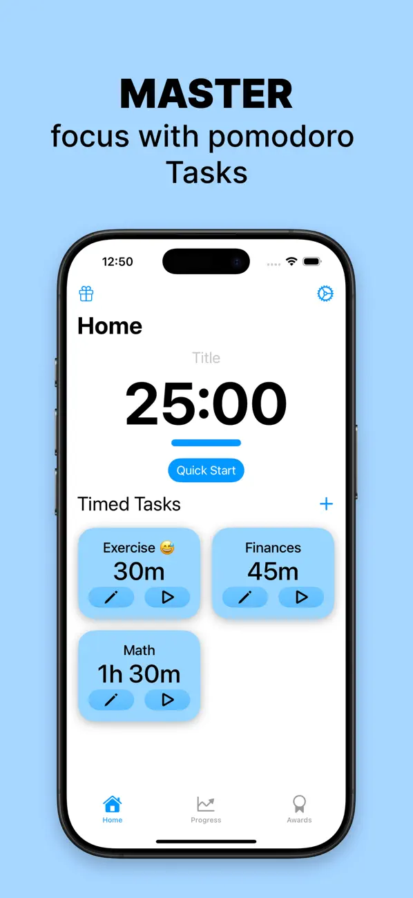 #1. Study Timer - Shadow Task (iOS) 作者: Curvachip LLC