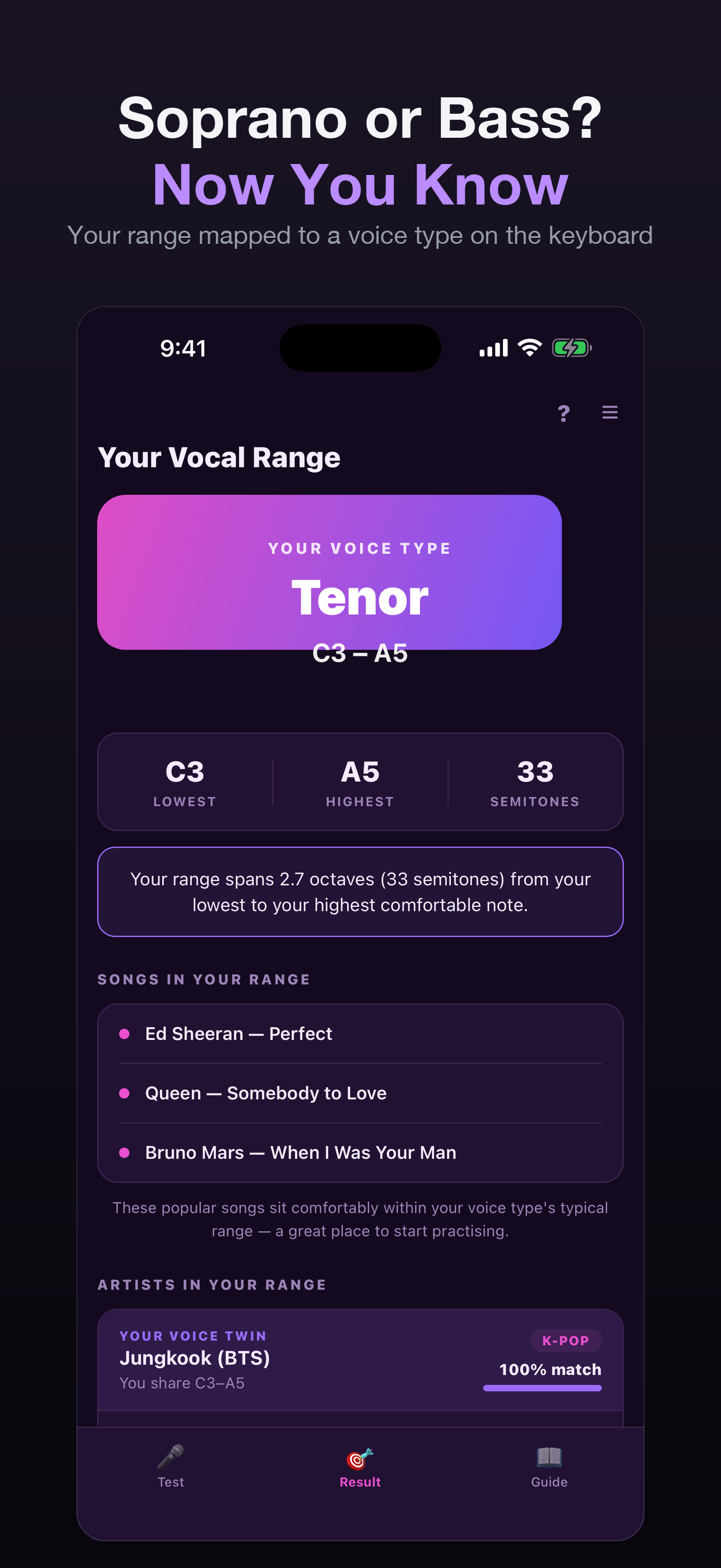 Vocal Range Finder + screenshot 2