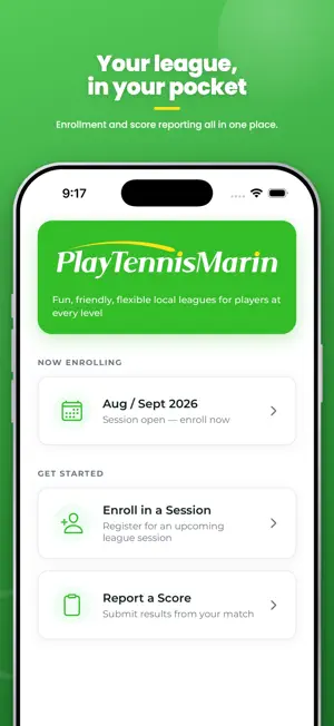 PlayTennisMarin screenshot 1