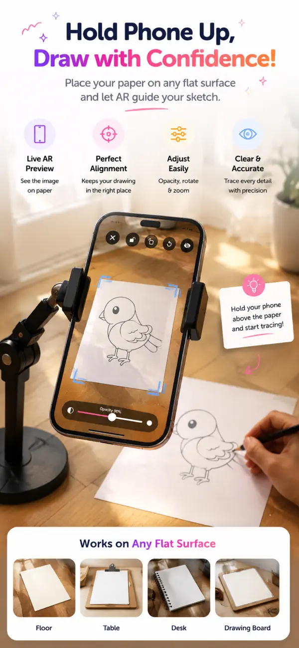 Screenshot #2 pour AR Drawing Projector: Draw Art