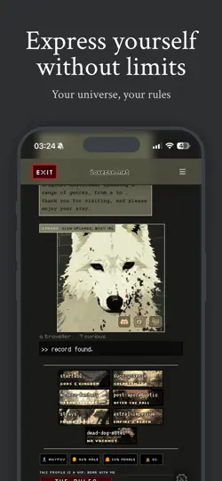 Captura de pantalla de Janitor AI - Official App en iPhone 4