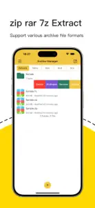 Unzip dzip zip rar 7z extract screenshot #1 for iPhone