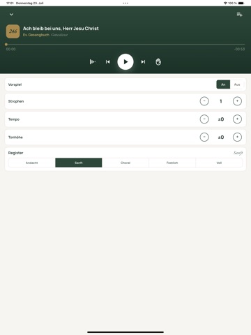 eKlecia Kirchenorgel iPad screenshot