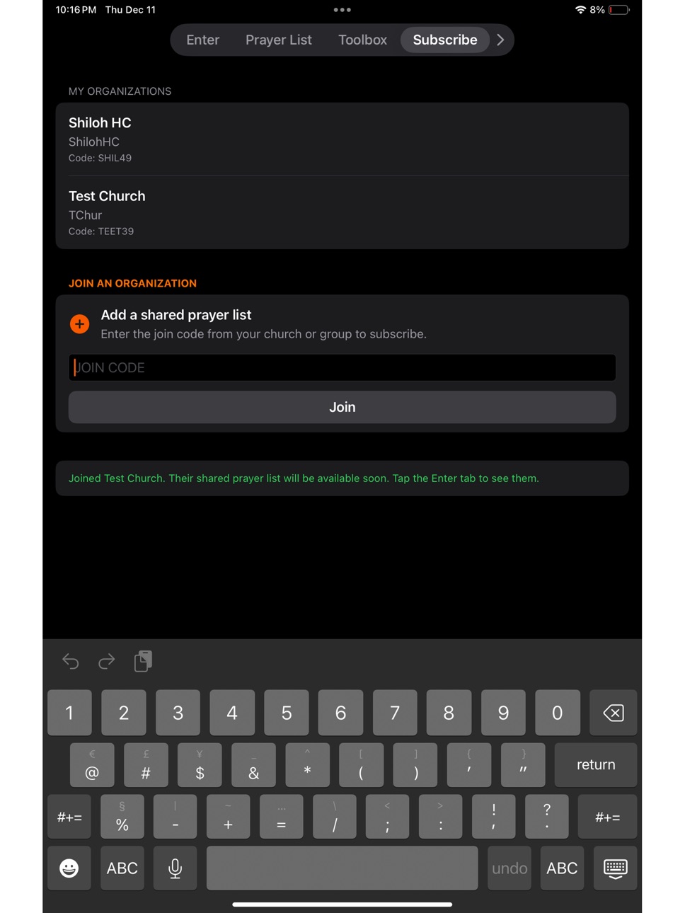 iPad screenshot