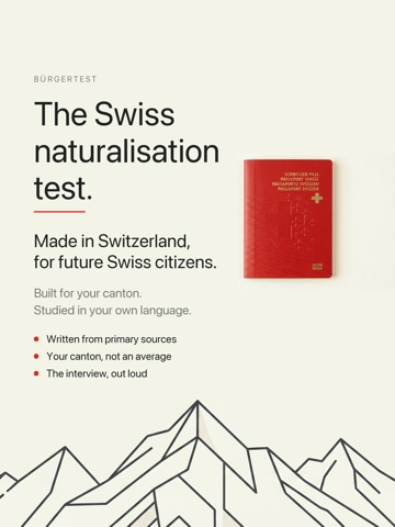Einbürgerungstest Schweiz 2026 iPad screenshot
