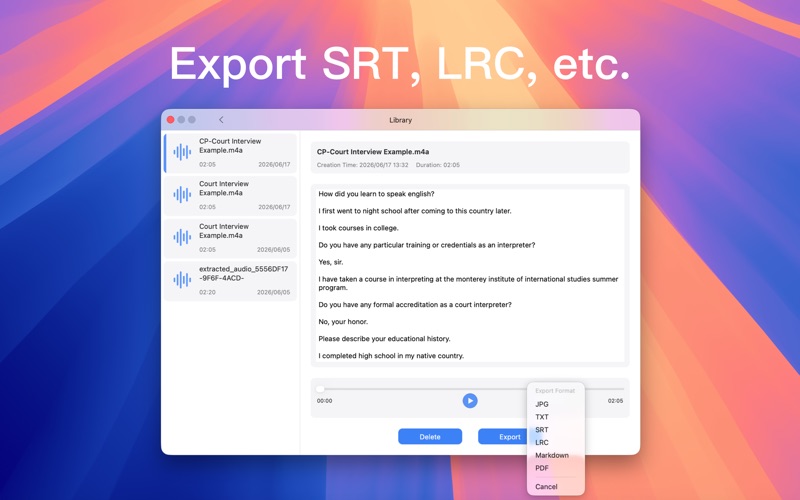 VoiceScribe - Speech to Text iPhone screenshot