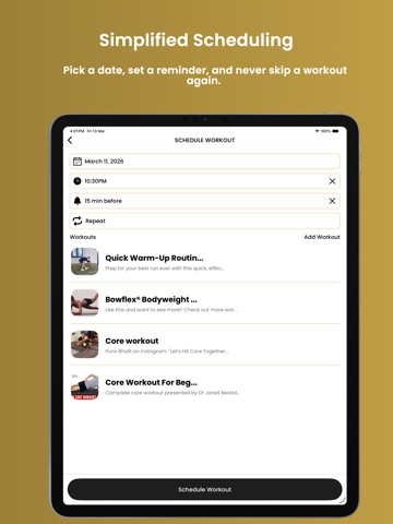 Rette: Workout Organizer iPad screenshot