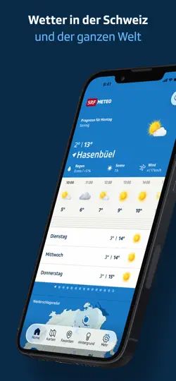 Screenshot von SRF Meteo - Wetter Schweiz auf dem iPhone 1