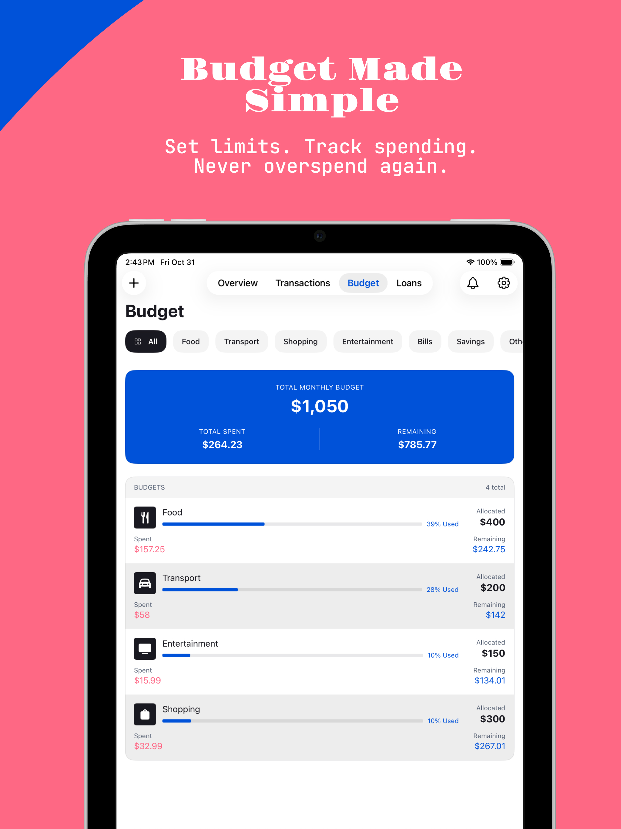 Nuvio - Budget Tracker