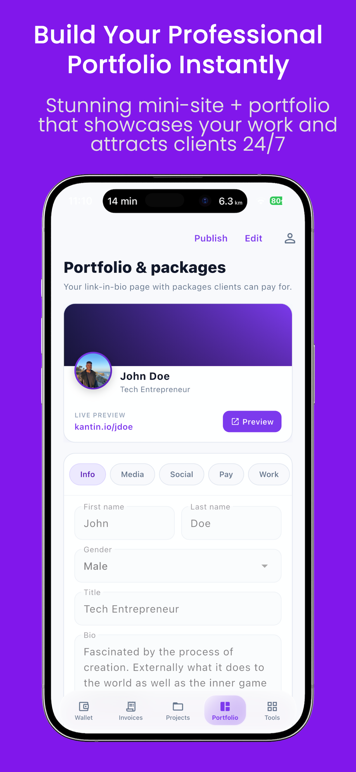 Kantin: Send branded invoices screenshot 3