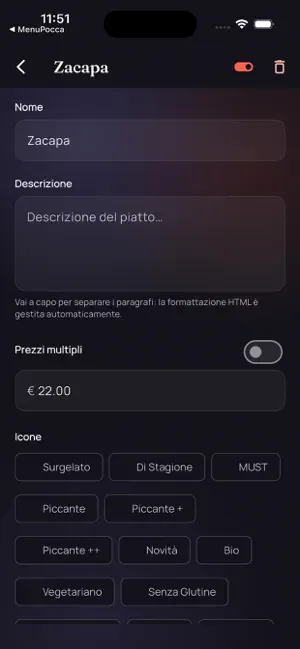 Menù Digitale Pocca screenshot 3