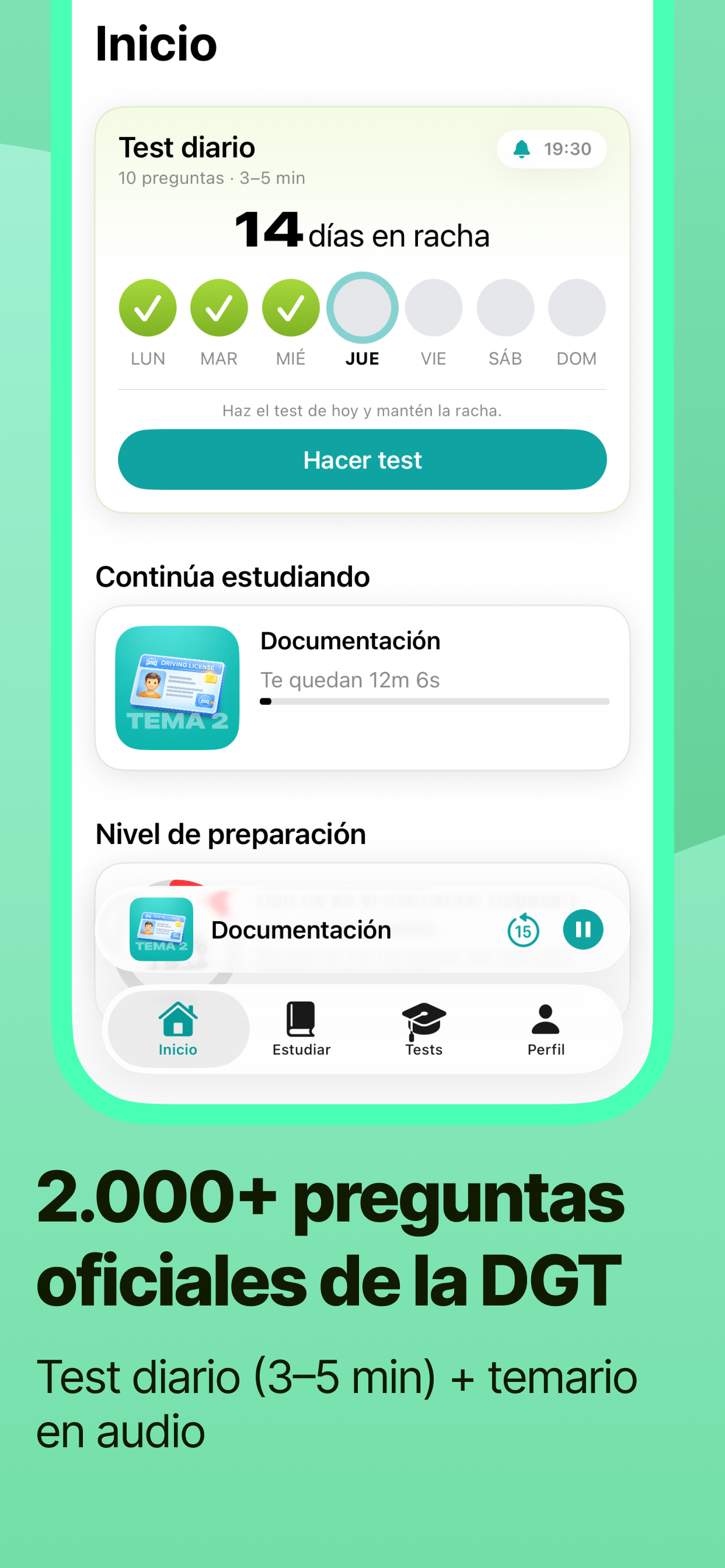 Test Autoescuela DGT: TeoriGO
