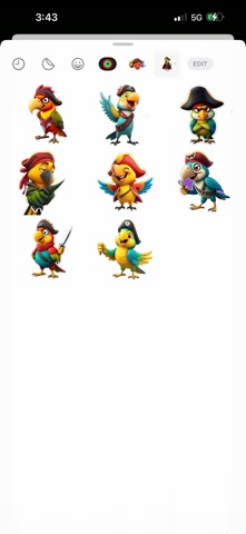 Pirate Parrot Stickers screenshot