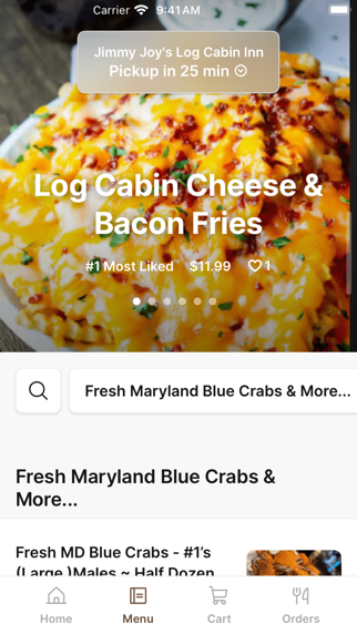 Jimmy Joy's Log Cabin Inn iPhone screenshot 2 - Food & Drink app