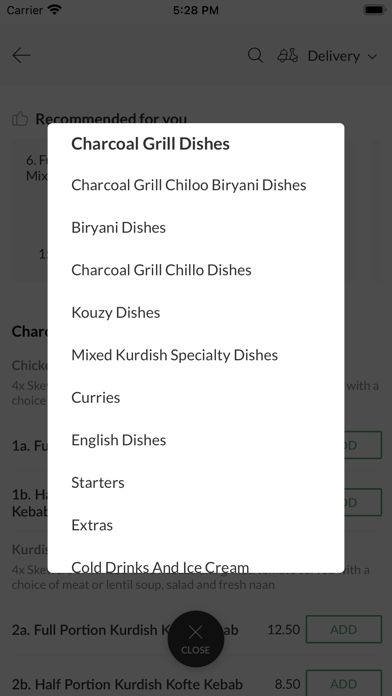 Kurdistan Restaurant Screenshot