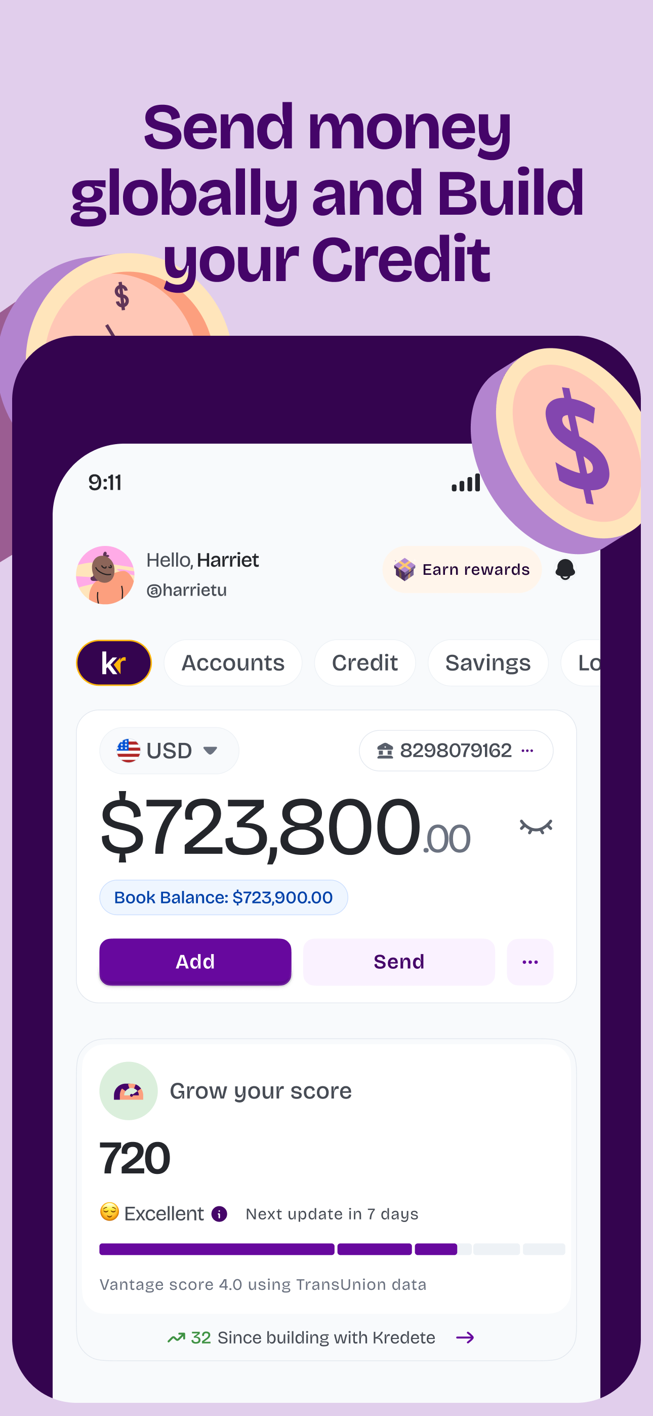 Kredete Send Spend Save Credit screenshot 7