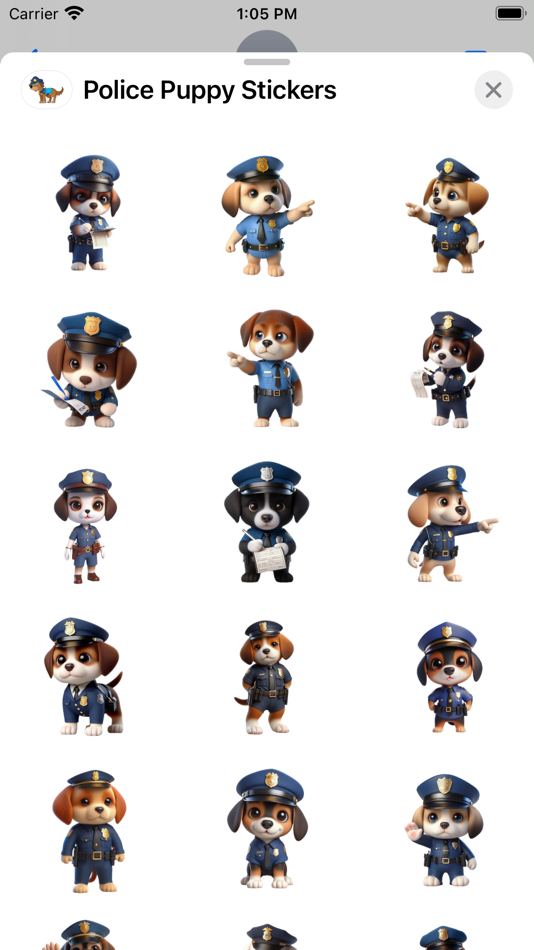 #2. Police Puppy Stickers (iOS) Podle: Paul Scott