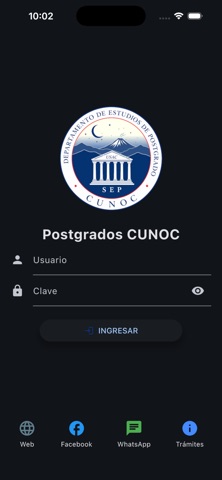 Postgrados CUNOC iPhone screenshot