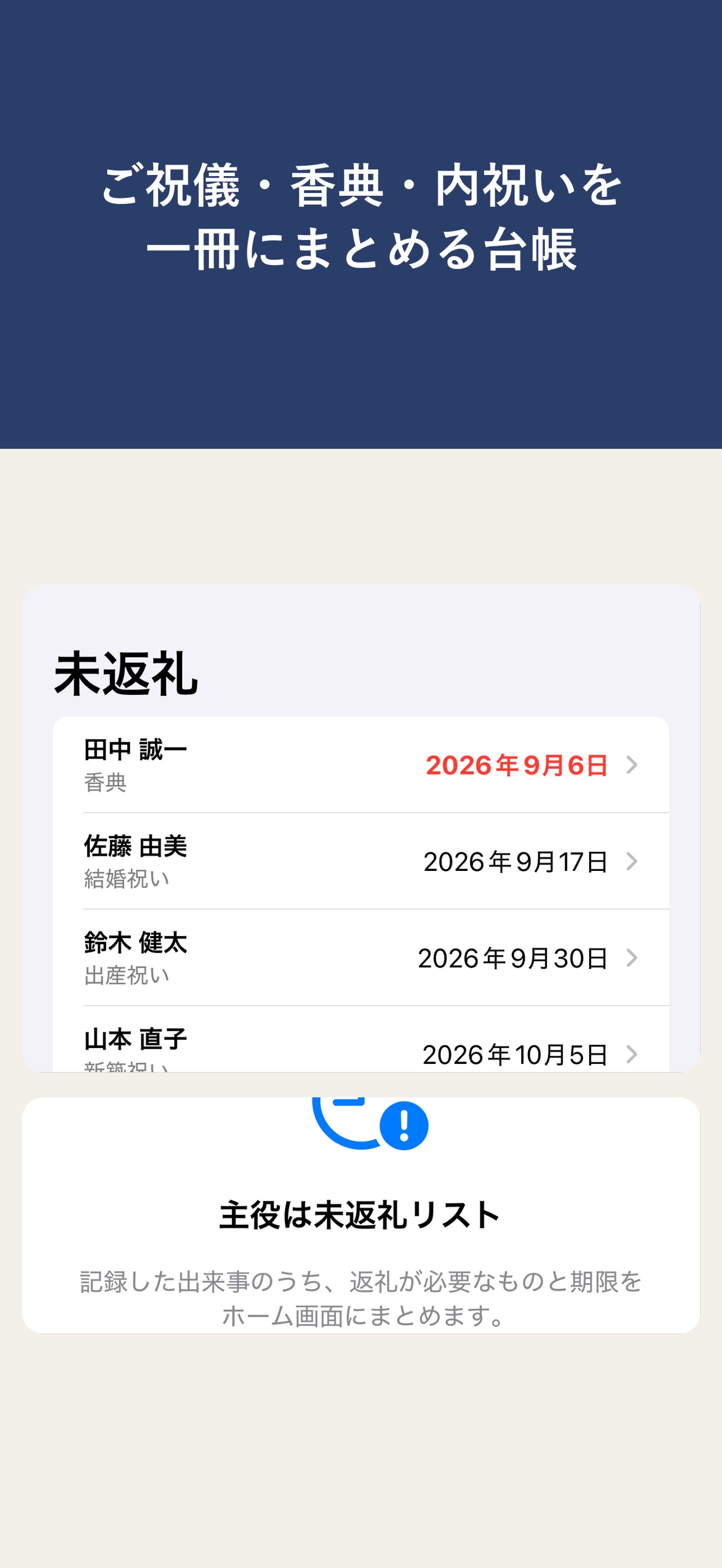 Screenshot 1 of オクリモノ台帳