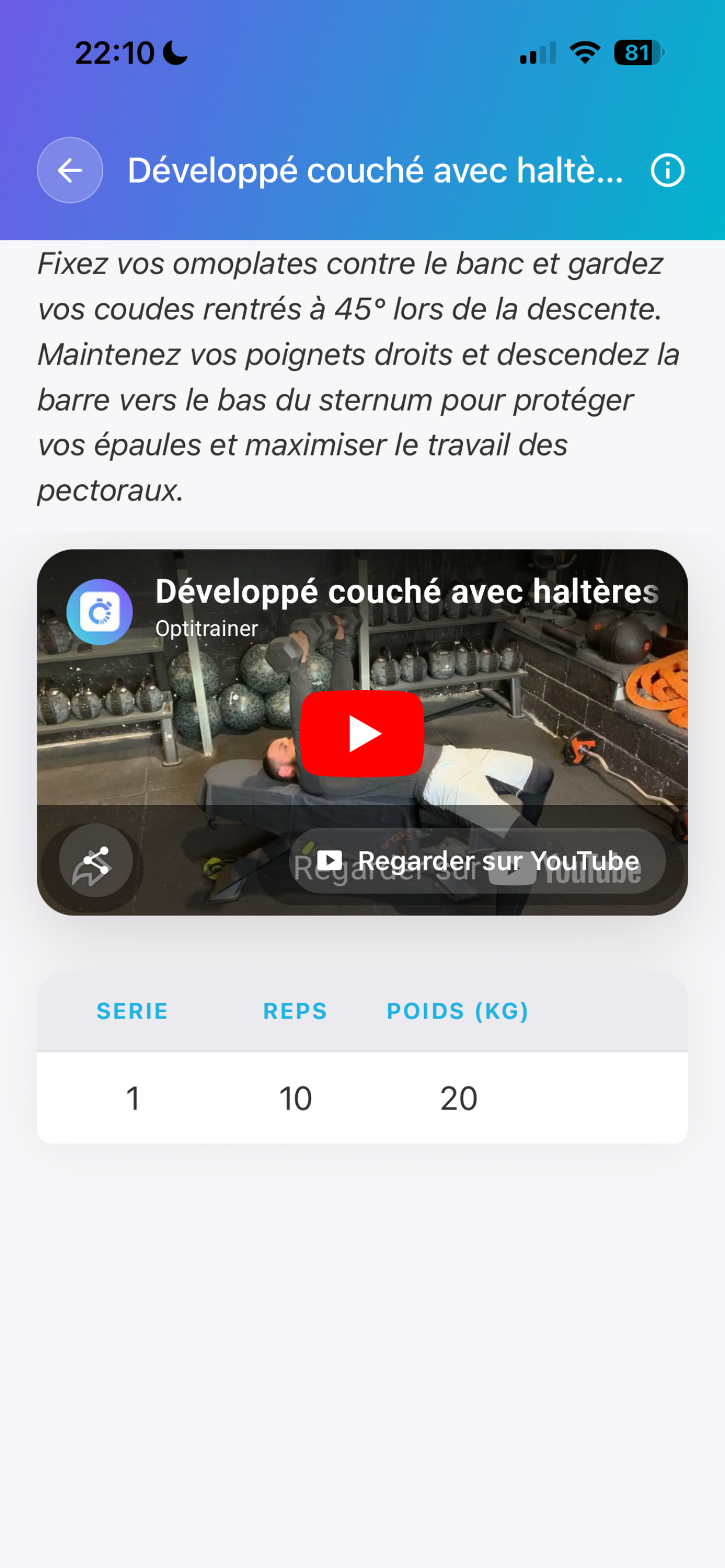 Optitrainer screenshot 4