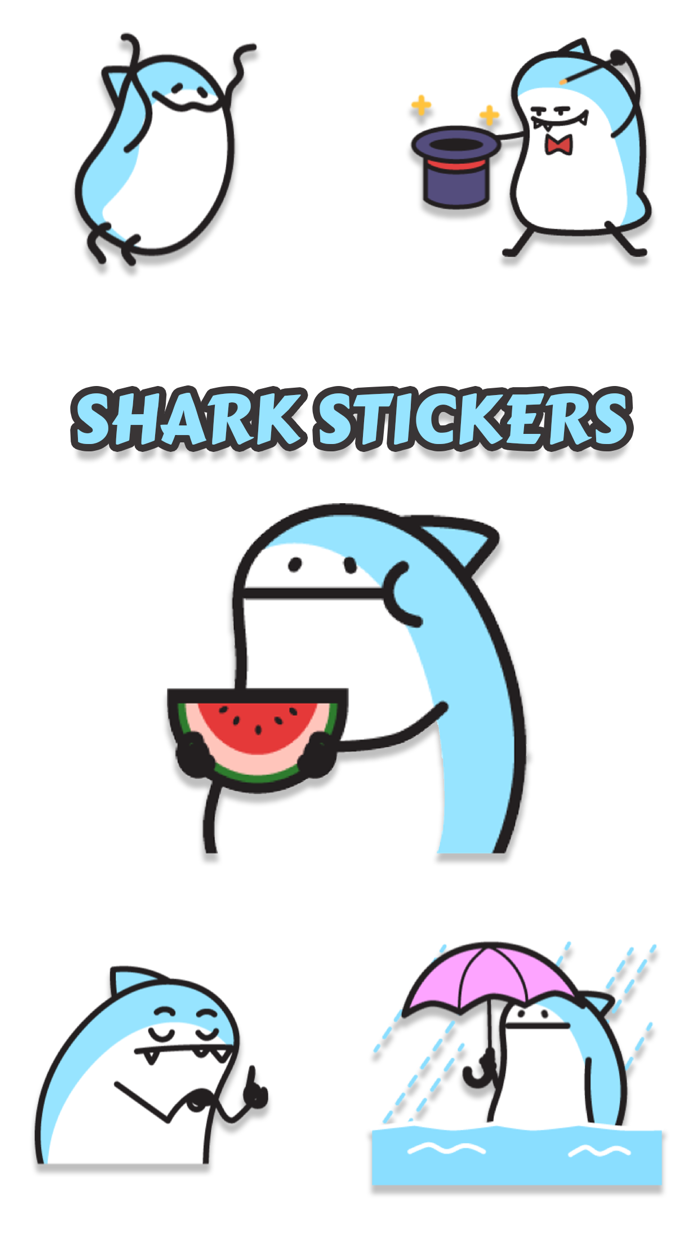 Cute Baby Shark Stickers