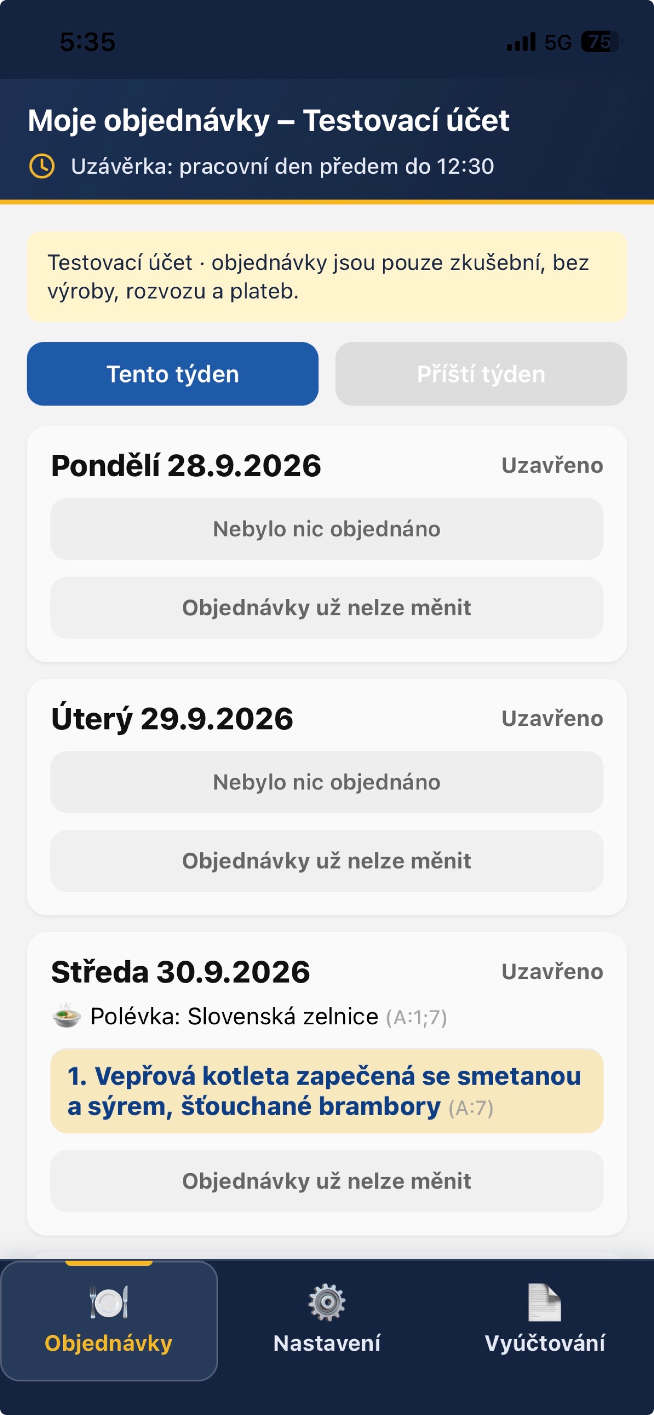 Screenshot 1 of Stravování Pecha