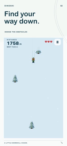 DinoSki: Endless Runner Game Screenshot 2 of 7