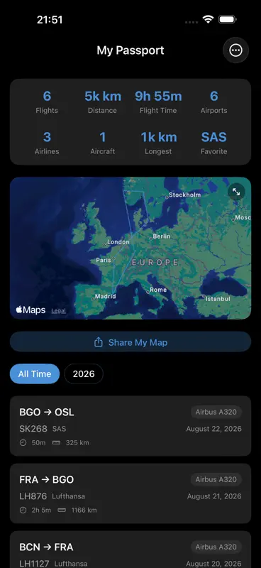 Contrail - Live Flight Tracker screenshot 4 of 5