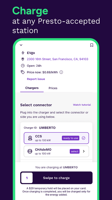 Presto - EV Charging Stations Screenshot