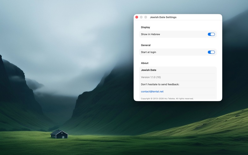 Screenshot #3 pour Jewish Date Menu Bar
