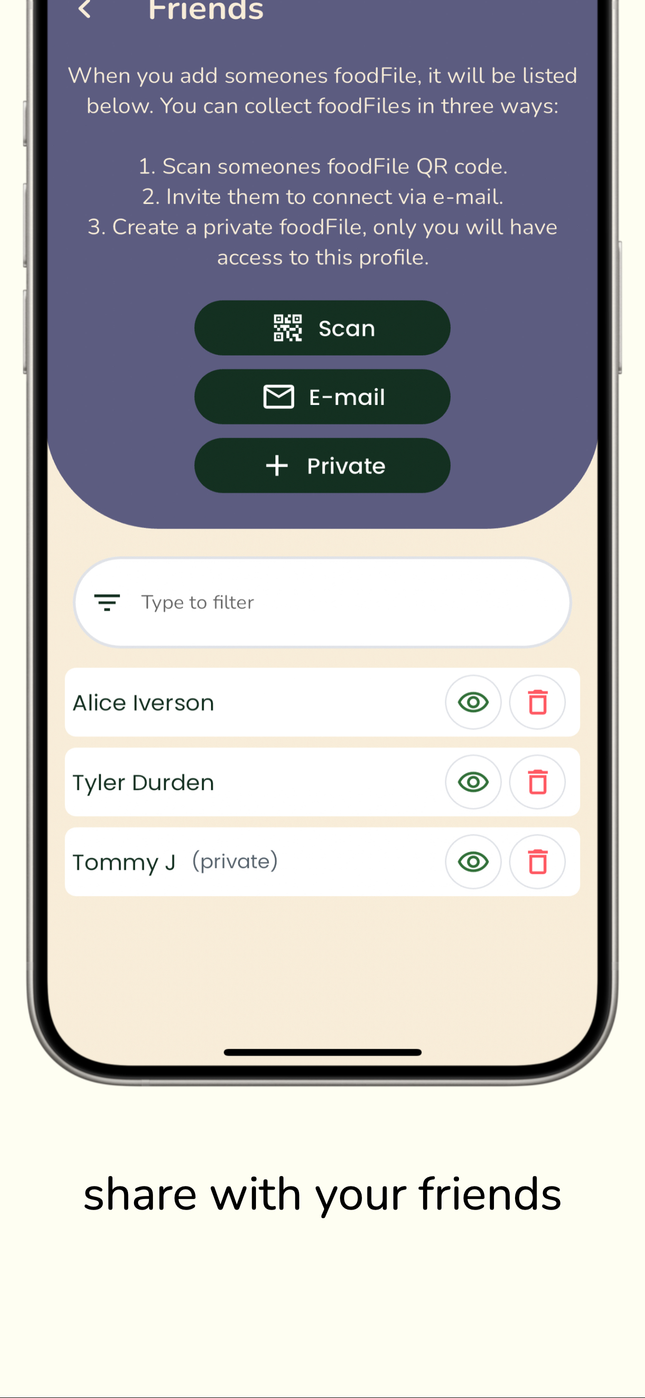 My foodFile screenshot 4