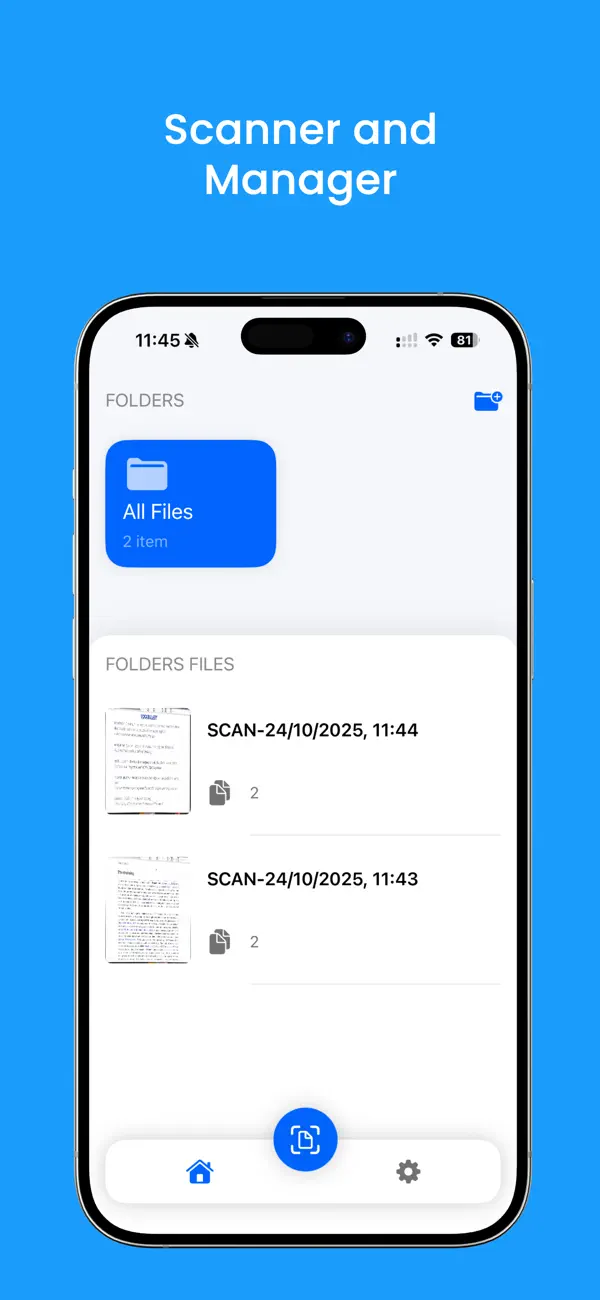 Screenshot #1 pour Mobile Fast Scanner Image PDF