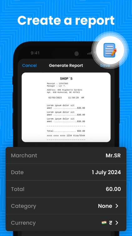 Cam Scanner > Scan to PDF
