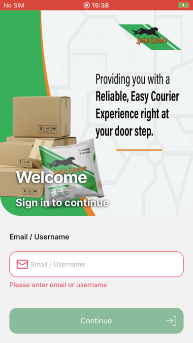 Screenshot 1 of Sprint Couriers App