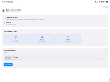 Card Pro AI iPad screenshot