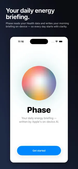 Phase: Cycle & Energy Planner screenshot 1