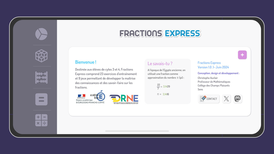 #1. Fractions Express (iOS) 由: Christophe Auclair