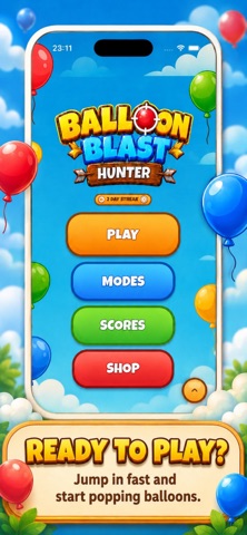 Balloon Blast Hunter iPhone screenshot
